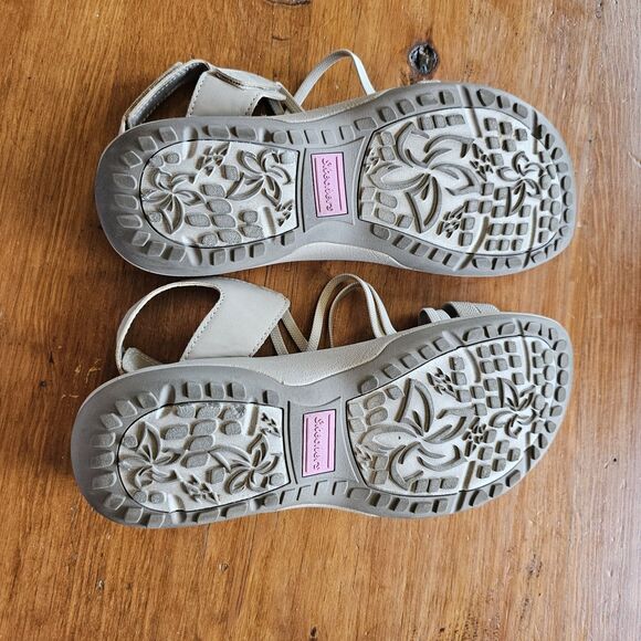 Skechers Women's Size 9 "Reggae Slim Takes Two" Sandals - Beige Memory Foam - Picture 5 of 7